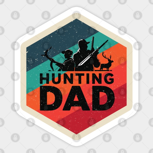 Hunting Dad Retro Sticker by Jahangir Hossain